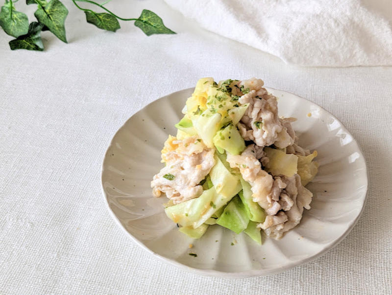 ノンオイル和食♪『春キャベツと豚肉の味噌和え』の作り方【美肌レシピ】