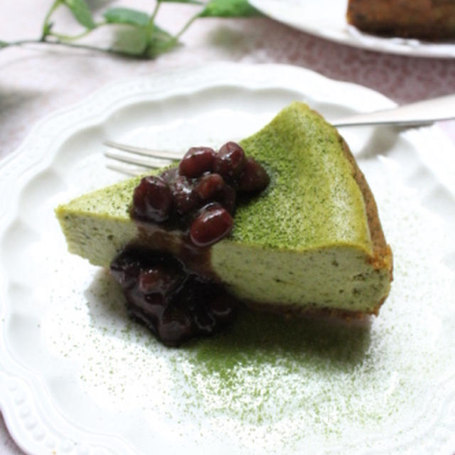 抹茶のベイクドチーズケーキ♪