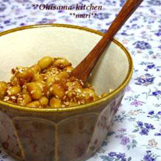 大豆とかつおぶしの胡麻がらめ By Marimariさん レシピブログ 料理ブログのレシピ満載