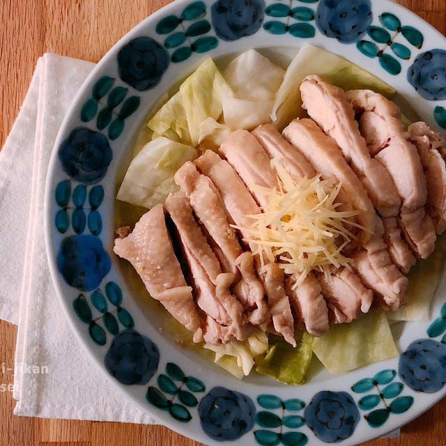 【レンジだけで10分調理！】鶏もも肉の生姜蒸し