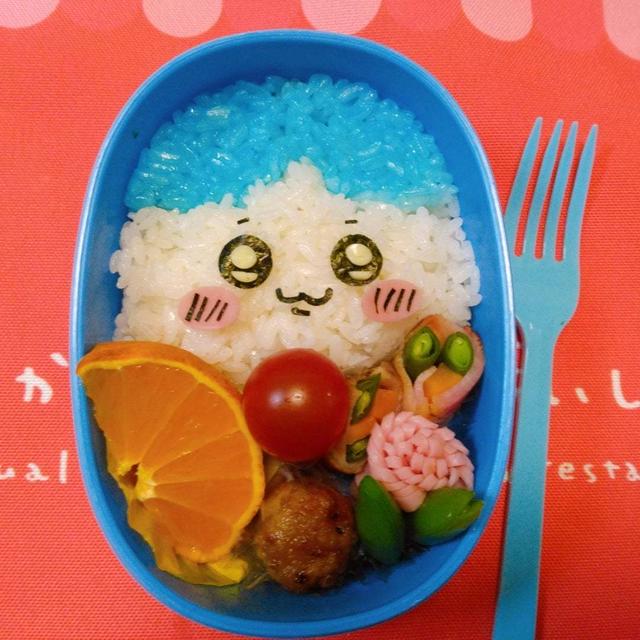 耳なし平面ハチワレちゃん弁当〖キャラ弁〗 #平日お昼ご飯はお弁当or外食