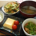 ゴーヤチャンプルと卵豆腐～夏の朝食