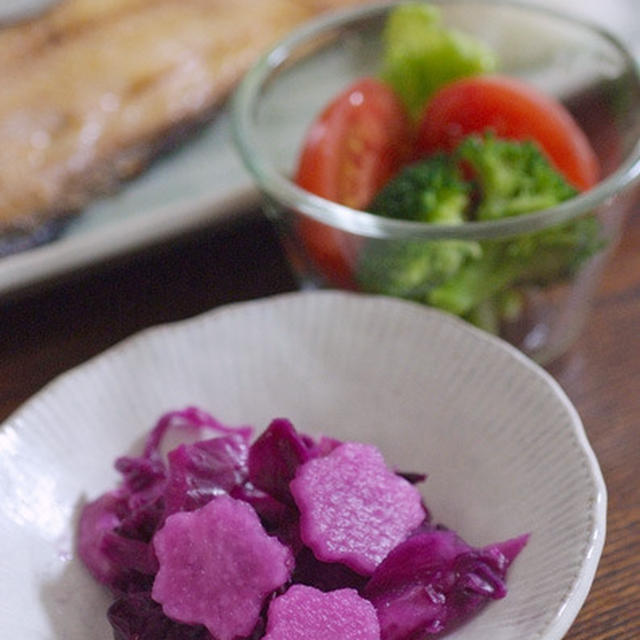 春色の甘酢漬け☆厚揚げを焼くだけ♪なめ茸と〜(￣ー+￣)