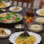 【献立】引っ越し前のごちそうweekは1回休み。～うにクリームパスタと生ハムシーザーサラダなど～