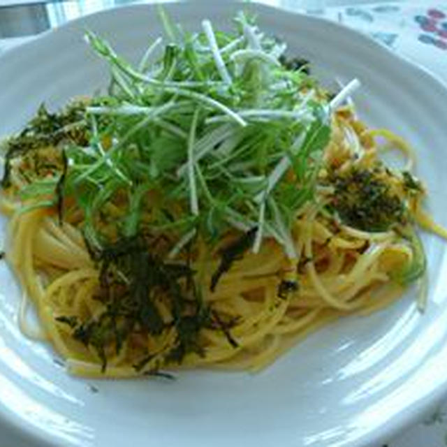 ランチ（水菜とウニのスパゲッティ）