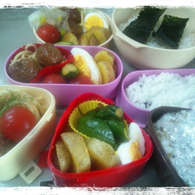 今日から、3つのお弁当開始です♪