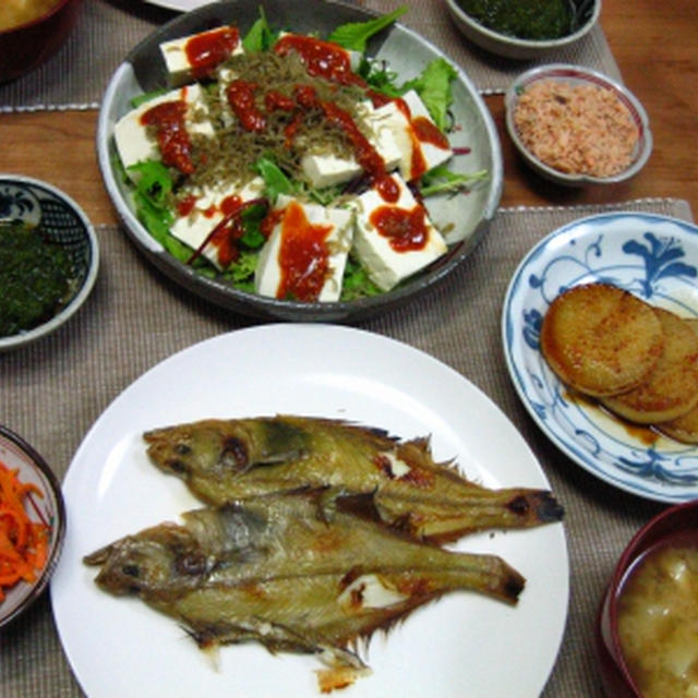 にんじんの梅干し炒め　7月8日のお夕飯より