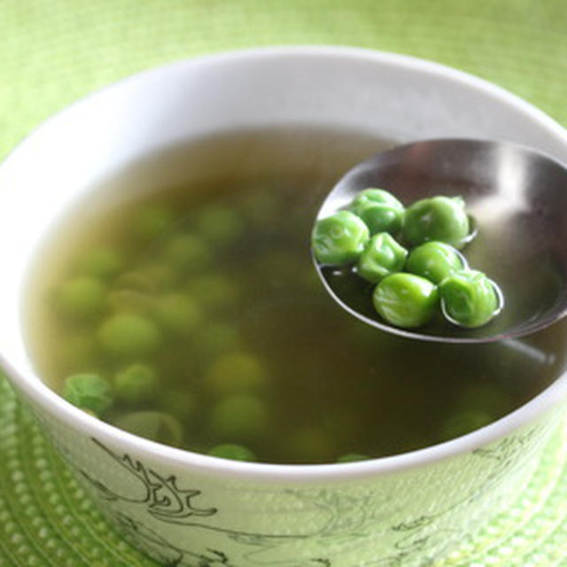 365日汁物レシピNo.109「グリーンピーススープ」