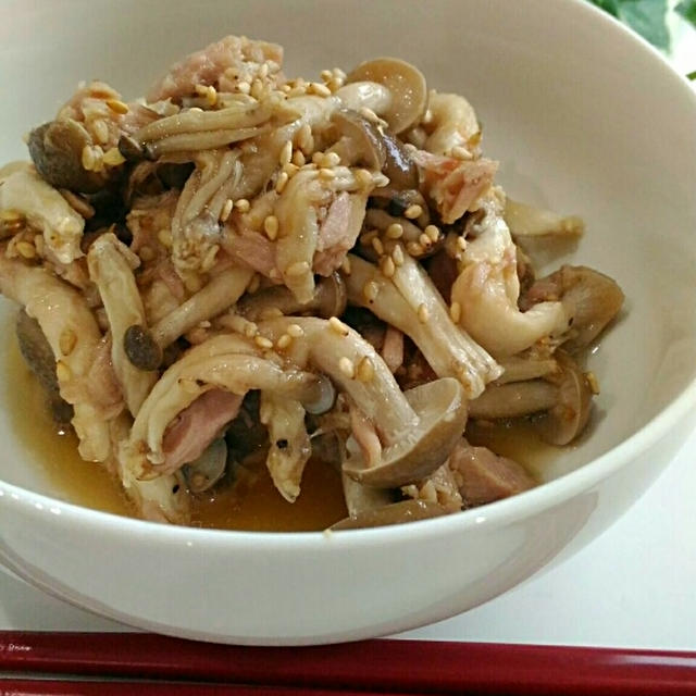《レシピ有》レンジ2分！無限しめじ（ツナ・麺つゆ・ごま油）、図書館、食事の記録8/2。