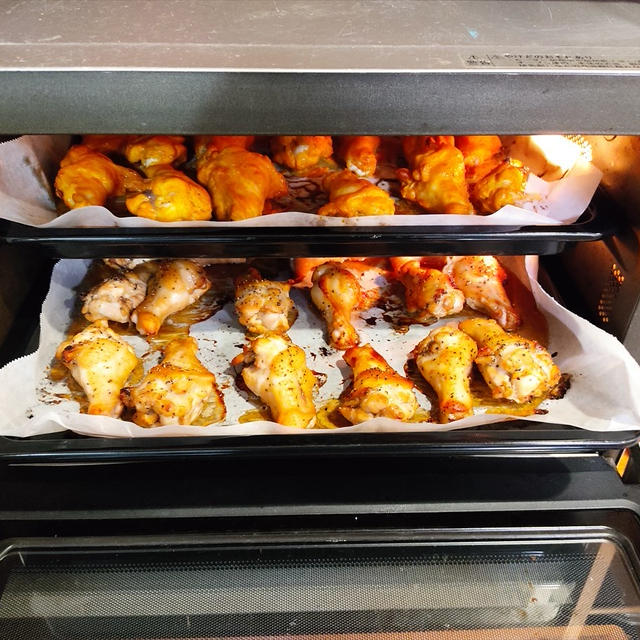 久々に大きな台風襲来、台風対策が終わったのでタンドリーチキン焼きました。