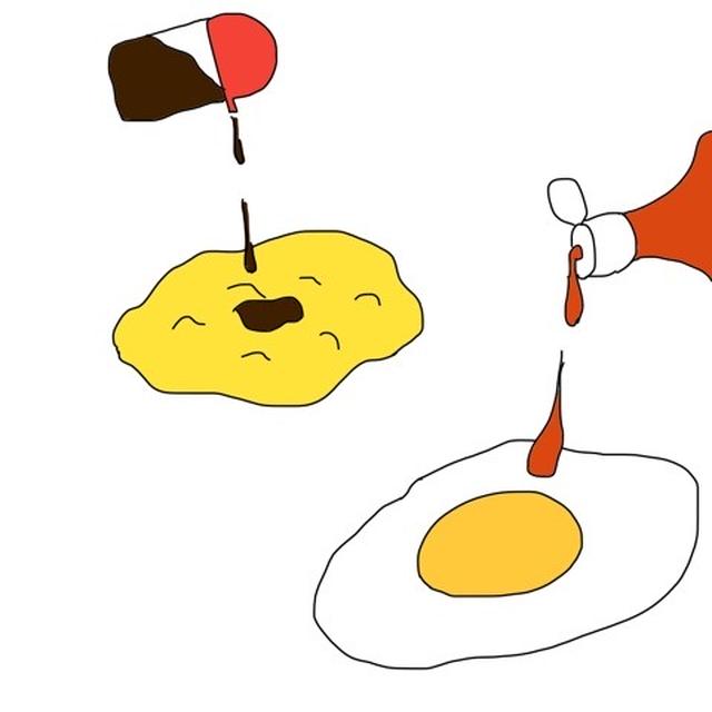 目玉焼きにはケチャップをかけるし、スクランブルエッグには醤油をかける