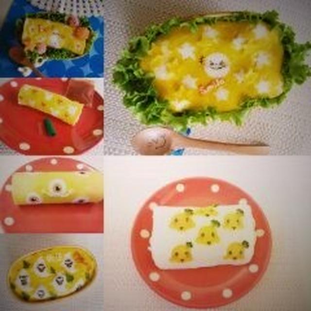 キャラ卵焼き＾＾♪ふなっし-もウィスパーも♪＆型抜きサンドウィッチ♪