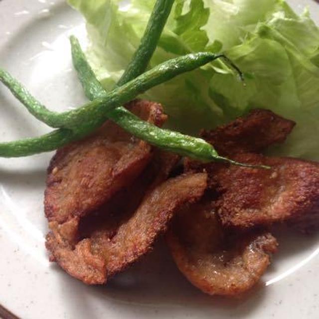 大豆ミートの米粉揚げ。