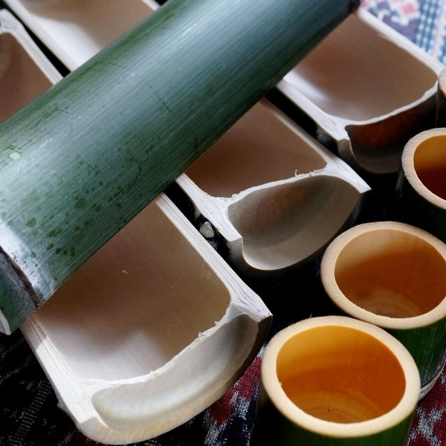 ■イベント竹細工体験【城山パークセンターにて。】念願のおもてなし料理の素敵な器が出来ました♪