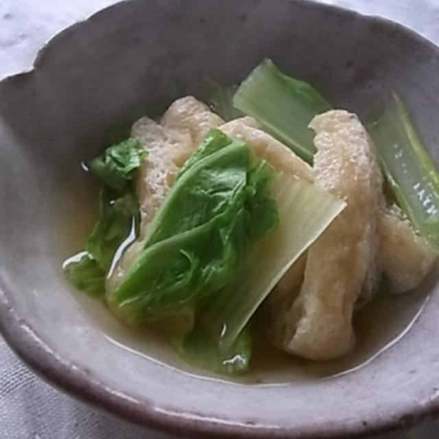 しろ菜と揚げのさっぱり煮。