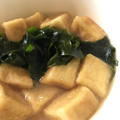 揚げ高野豆腐と新物わかめの白だしさっと煮♪ by 高野豆腐さん