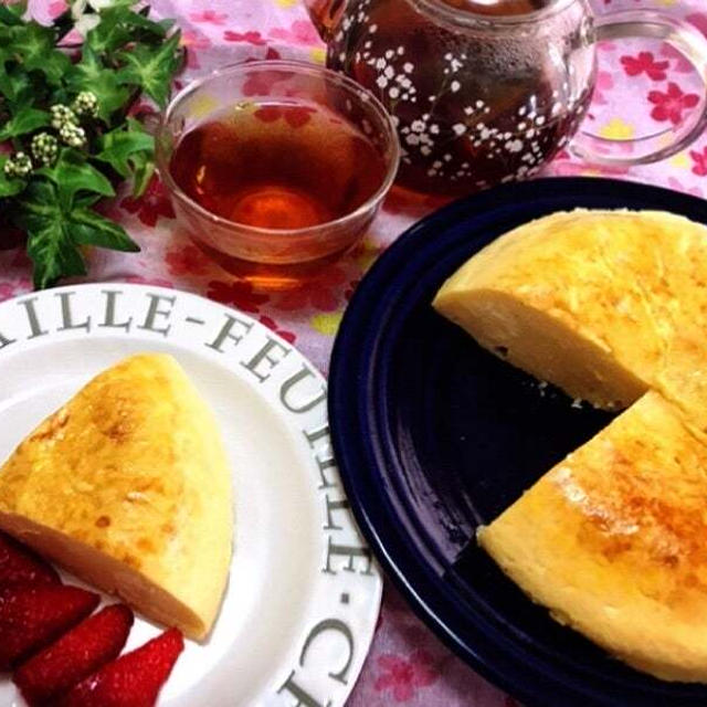 【簡単レシピ】カロリー約半分❤️ヘルシーチーズケーキ