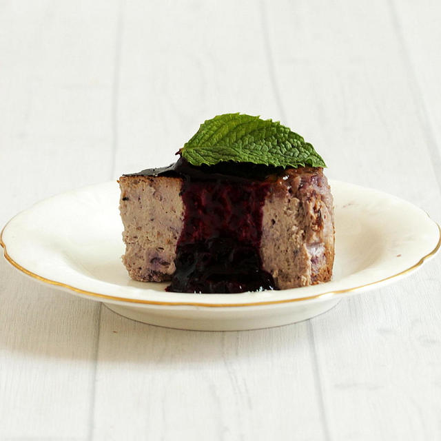 * ブルーベリーのバスクチーズケーキ♪