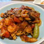 海老トマトソースパスタ