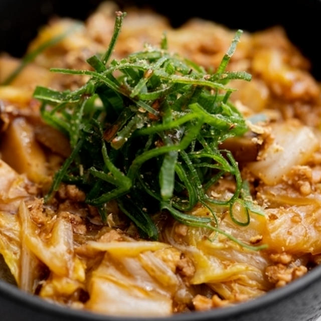 麻婆椎茸白菜丼のレシピ