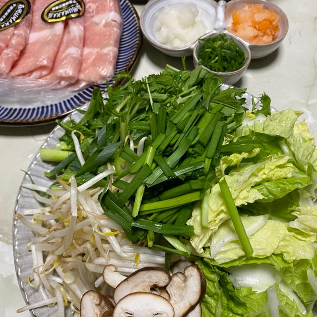 蒸ししゃぶの夕飯