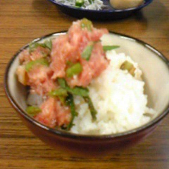 葱とろ海苔巻きご飯♪