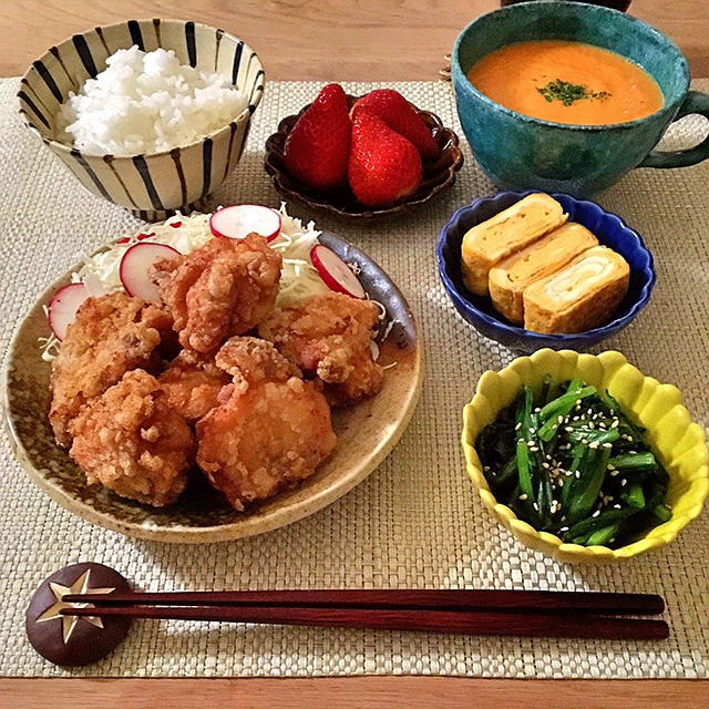 47.【30分】唐揚げ/人参のポタージュ