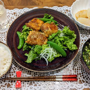 豆腐の豚肉巻き照り焼き