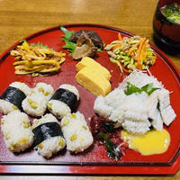 うすいえんどう豆ご飯　/　鱧の落とし　（晩御飯）