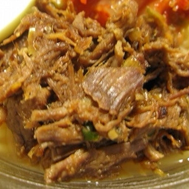 牛肉の中華風簡単佃煮(レシピ）　今日の夕食