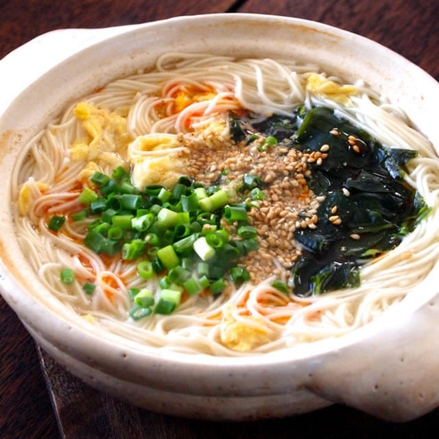 冬に食べる土鍋にゅうめん、麺類最強説！