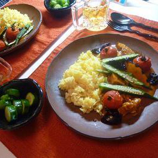 夏野菜の焼きびたしひんやりジュレカレー★