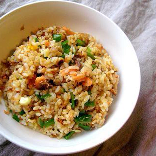 夏の鮭炒飯
