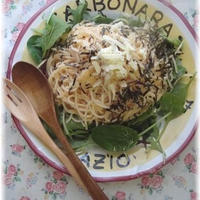 明太子&チーズの早ゆでスパゲティ&ラブリーなシュクココロエプロン♪