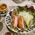 玉ねぎサンドハムカツプレートの夜ごはん