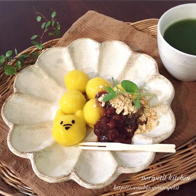 <らくウマ♪和スイーツ>お豆腐入りdeやわらか♡かぼちゃ白玉だんご