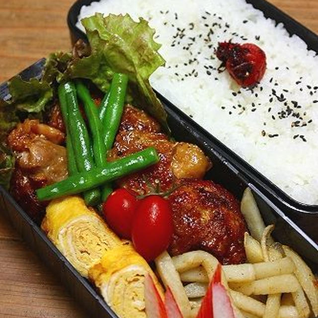 鶏のから揚げ、甘酢ダレ弁当