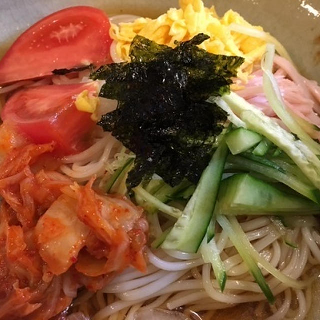 冷麺と夕飯は居酒屋メニュー