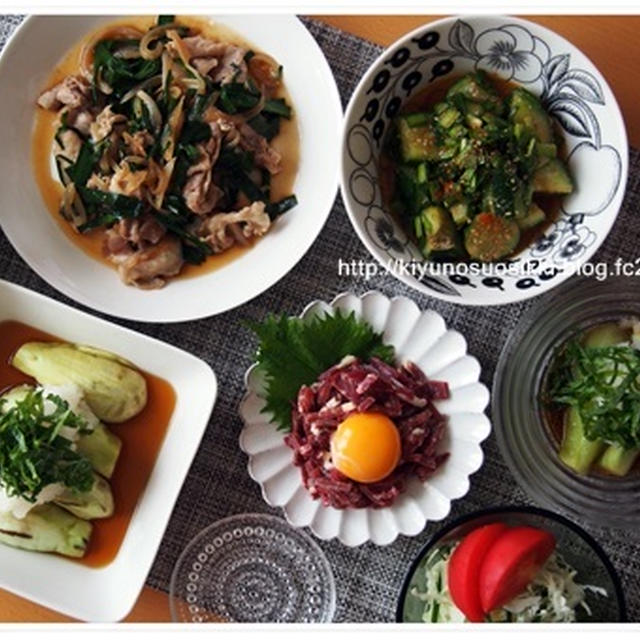 高島さんの輪花とお気に入りの器でスタミナ料理！