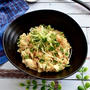素敵アイディアです！【カイワレたっぷり～ほろほろ豆腐と揚げ玉煮】