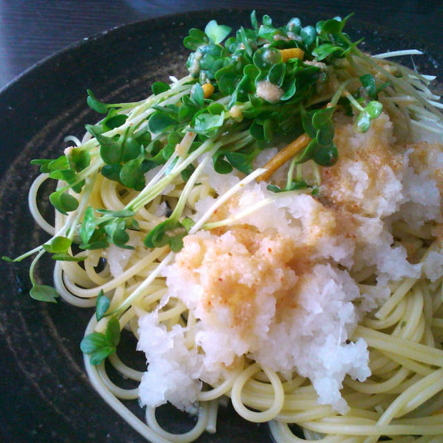 永谷園のお茶漬けで作る大根おろしパスタ