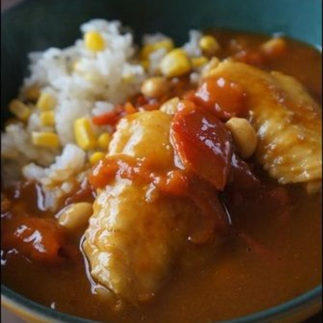 ささっと作る♪トマトと手羽と大豆のカレースープ。のレシピ。