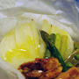 新玉ねぎといろいろ春野菜の包み焼き☆せせりを添えて