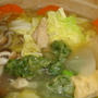 ＊青菜のすいとんポカポカ鍋＊