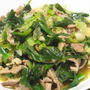 葉玉ねぎと豚肉の炒め物
