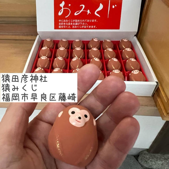 かわいい猿みくじ　福岡市早良区　猿田彦神社