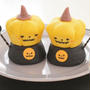 ハロウィンかぼちゃの組み立てパン♪(装着後と工程)