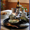 大和芋のふわふわ焼き＆もつ煮！で、週末居酒屋デー
