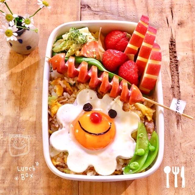 お花の目玉焼き＊かおべん
