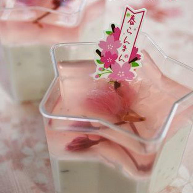 クリームチーズ不使用！桜のレアチーズケーキ